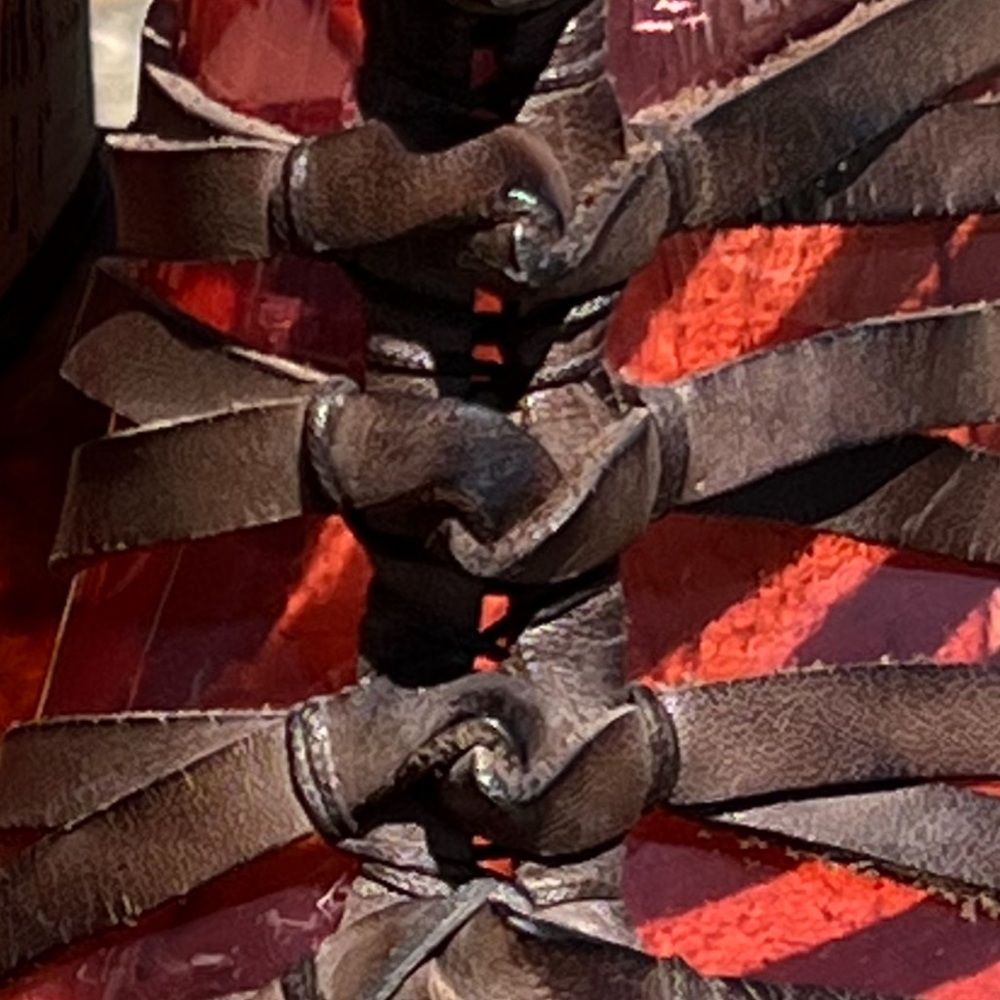 Audrey Brooke Leather Gladiator Wedge Sandals DK Brown SZ 7.5 NWOT - Picture 8 of 12